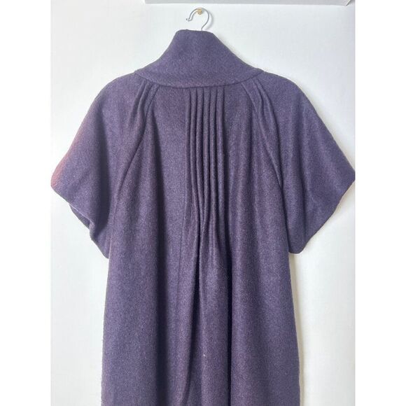 MAX&Co Purple Wool Blend Short Sleeve Coat Womens Size M - Picture 9 of 11